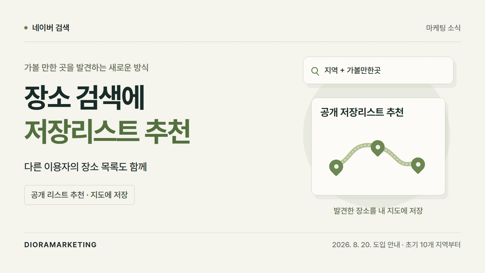 네이버 검색 ‘저장리스트’ 추천 도입, 가볼 만한 곳 검색이 달라집니다
